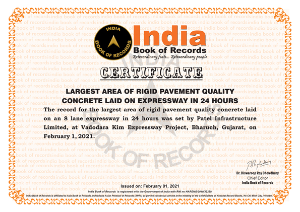 india book of world recored certificate